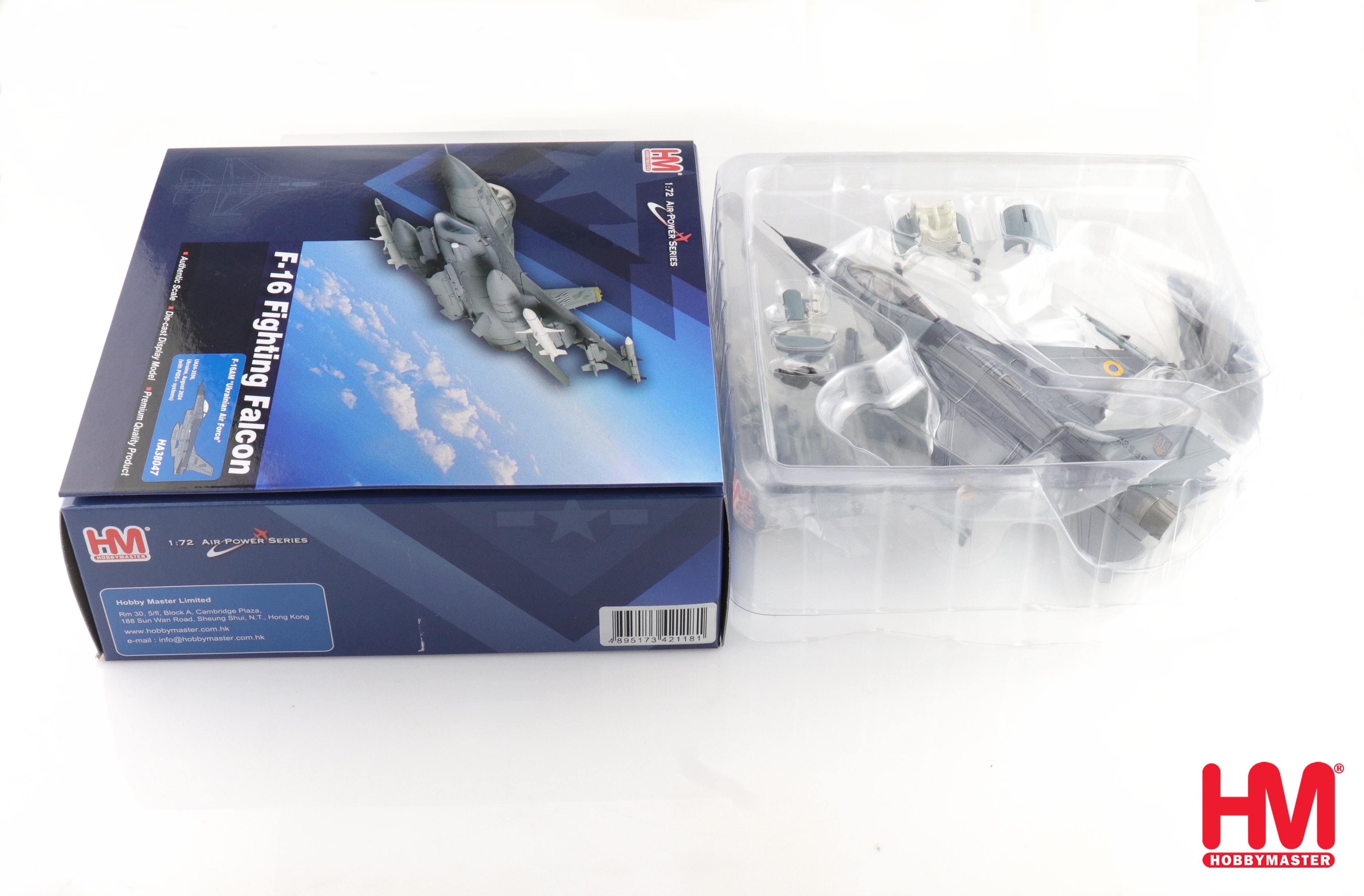 Hobby Master F-16AM Ukrainian Air Force UA24-3596 1:72 Scale Diecast Aircraft Model Packaging