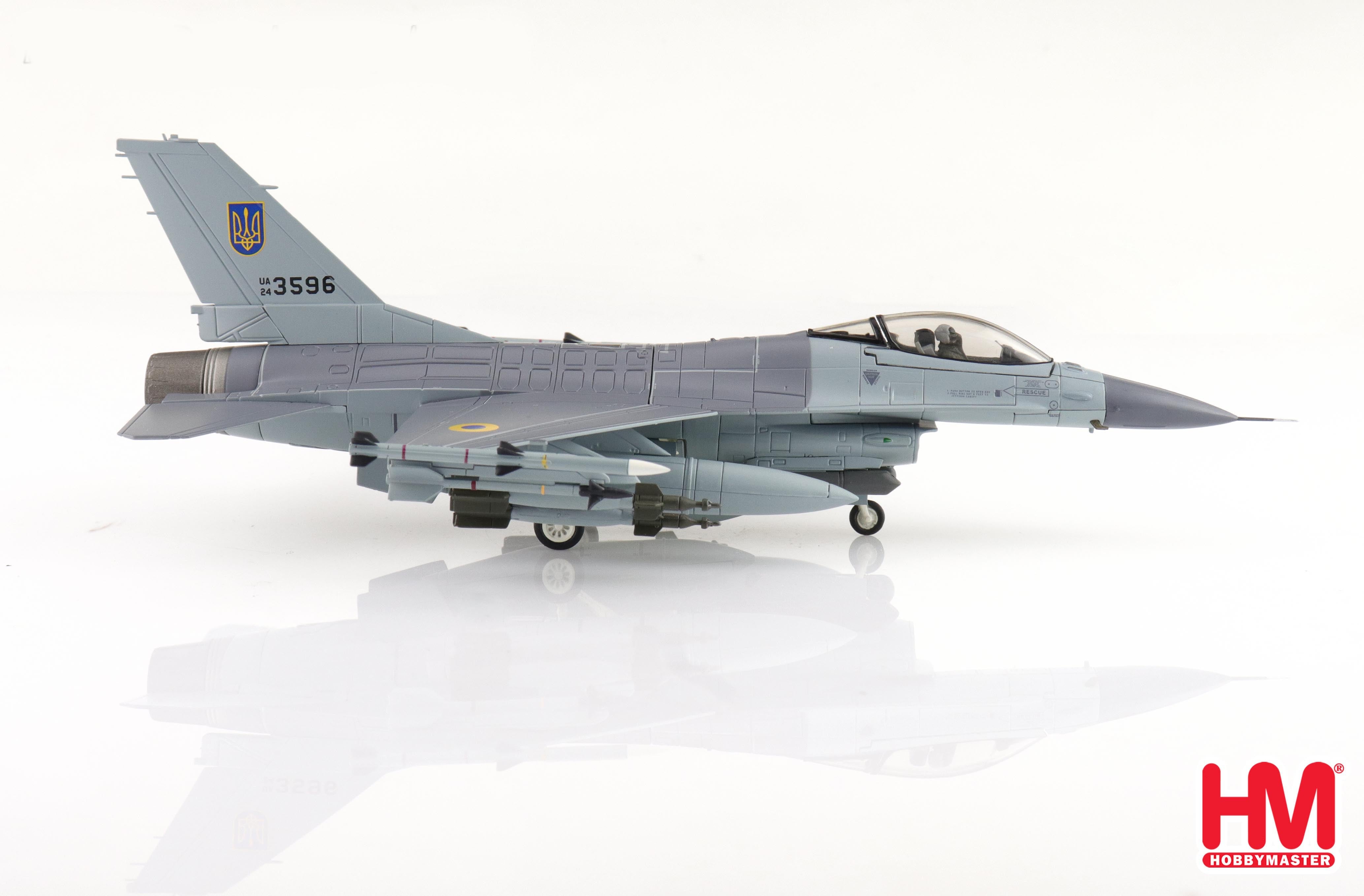 Right-Side View Hobby Master F-16AM UA24-3596 1:72 Scale Diecast Model
