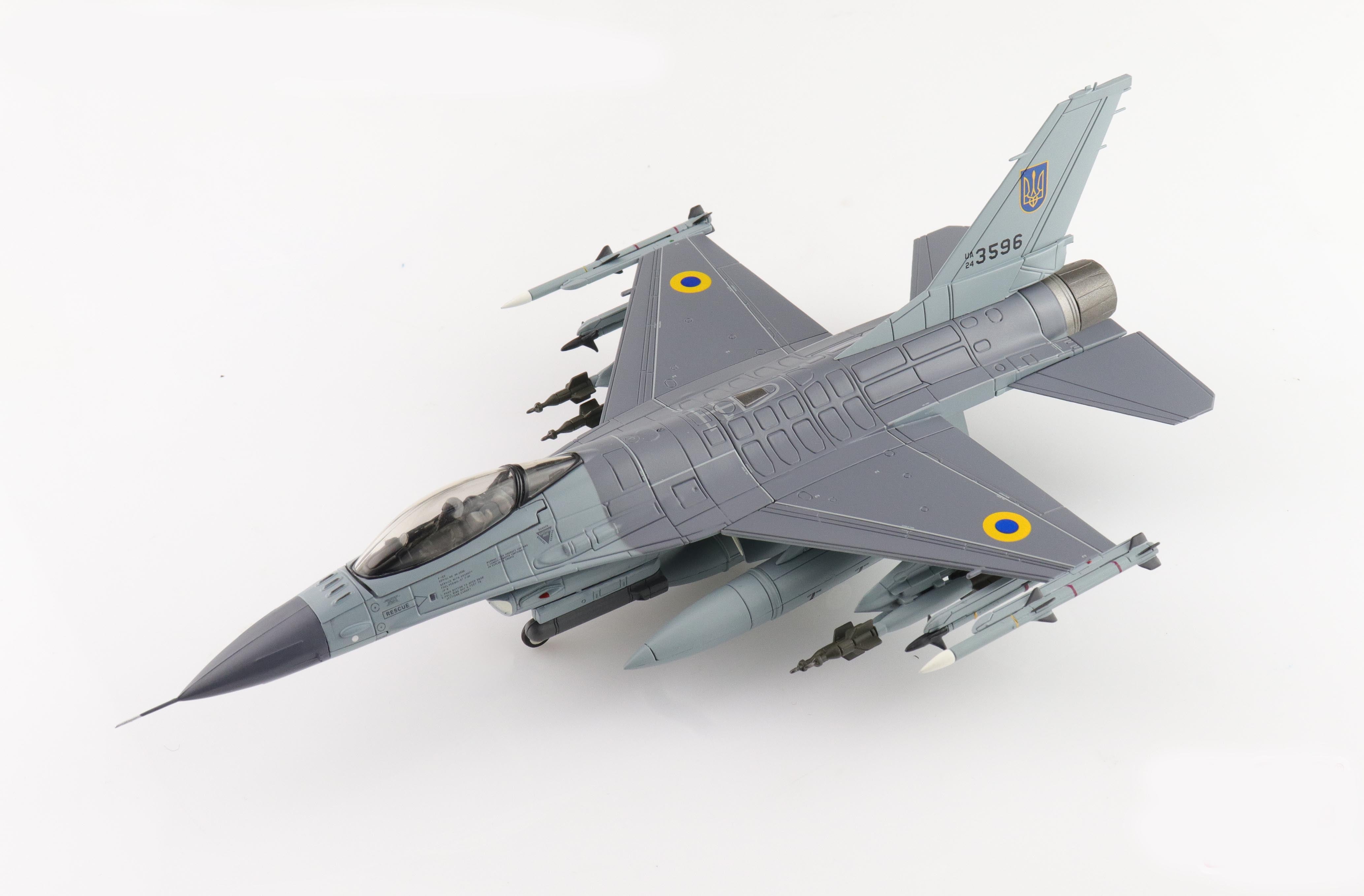 Hobby Master F-16AM Ukrainian Air Force UA24-3596 1:72 Scale Diecast Aircraft Model