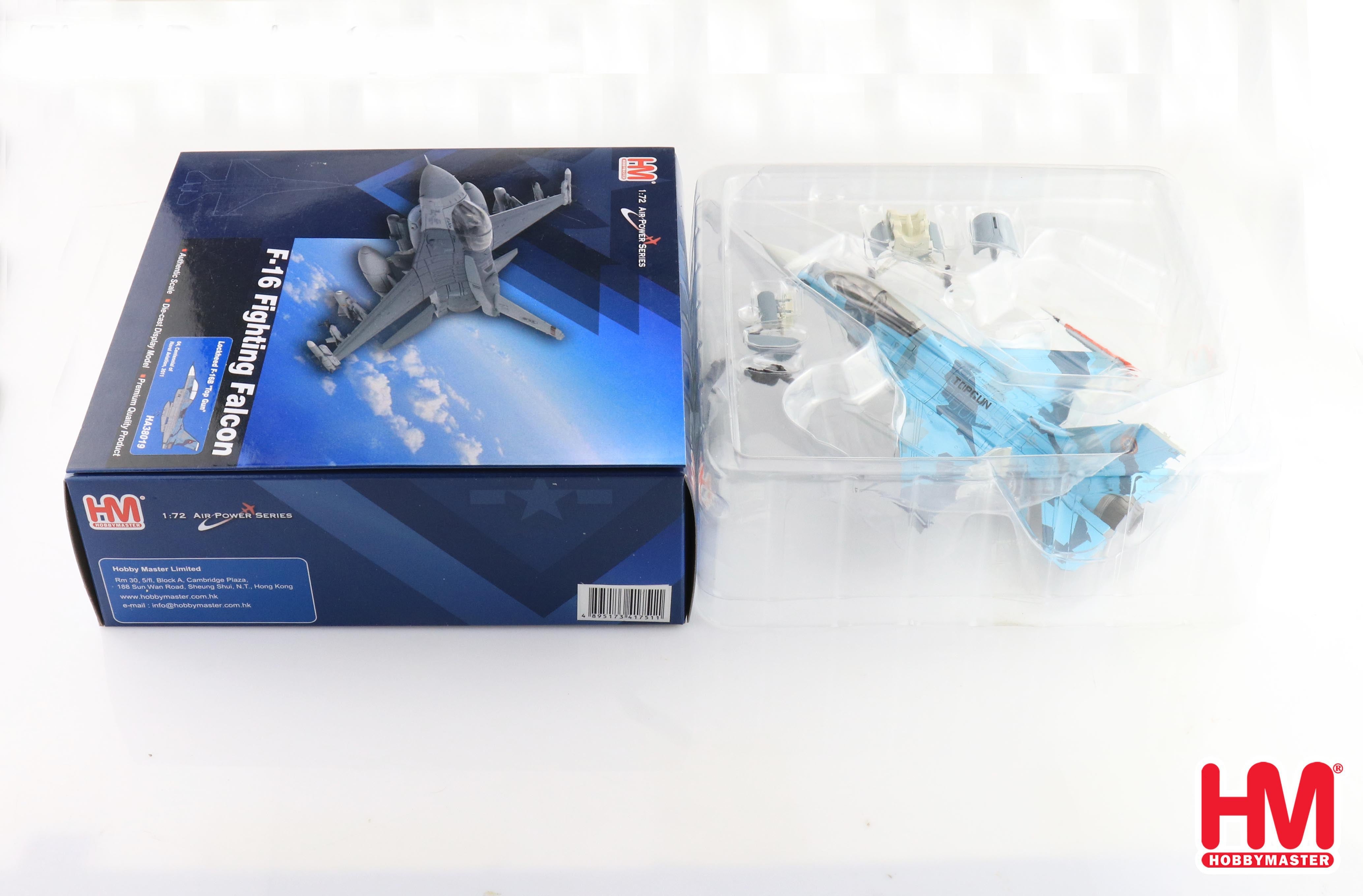 Hobby Master F-16B Black 04 TOPGUN 1:72 Scale Model Packaging