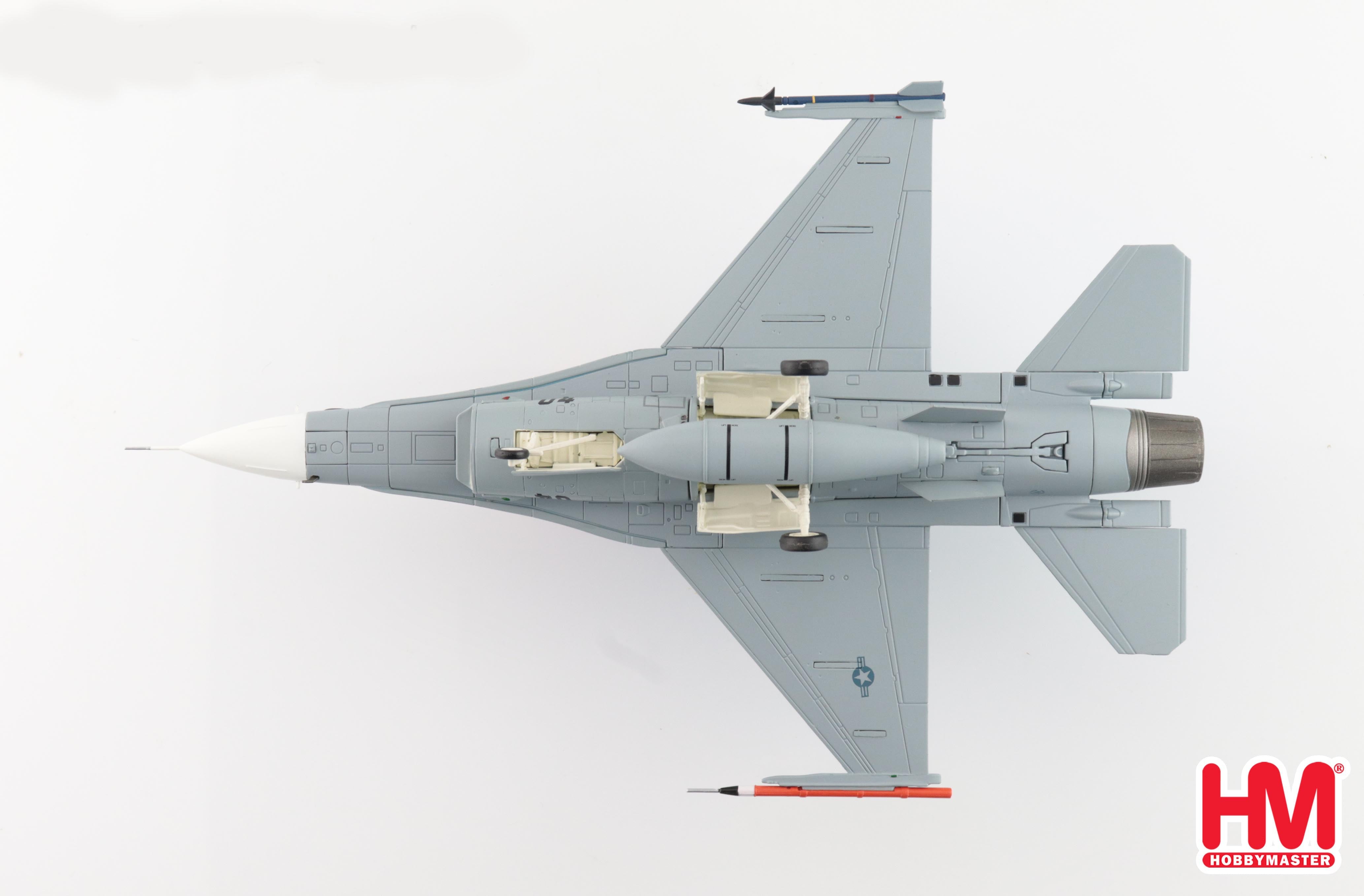Bottom View Hobby Master F-16B Black 04 1:72 Scale Diecast Aircraft