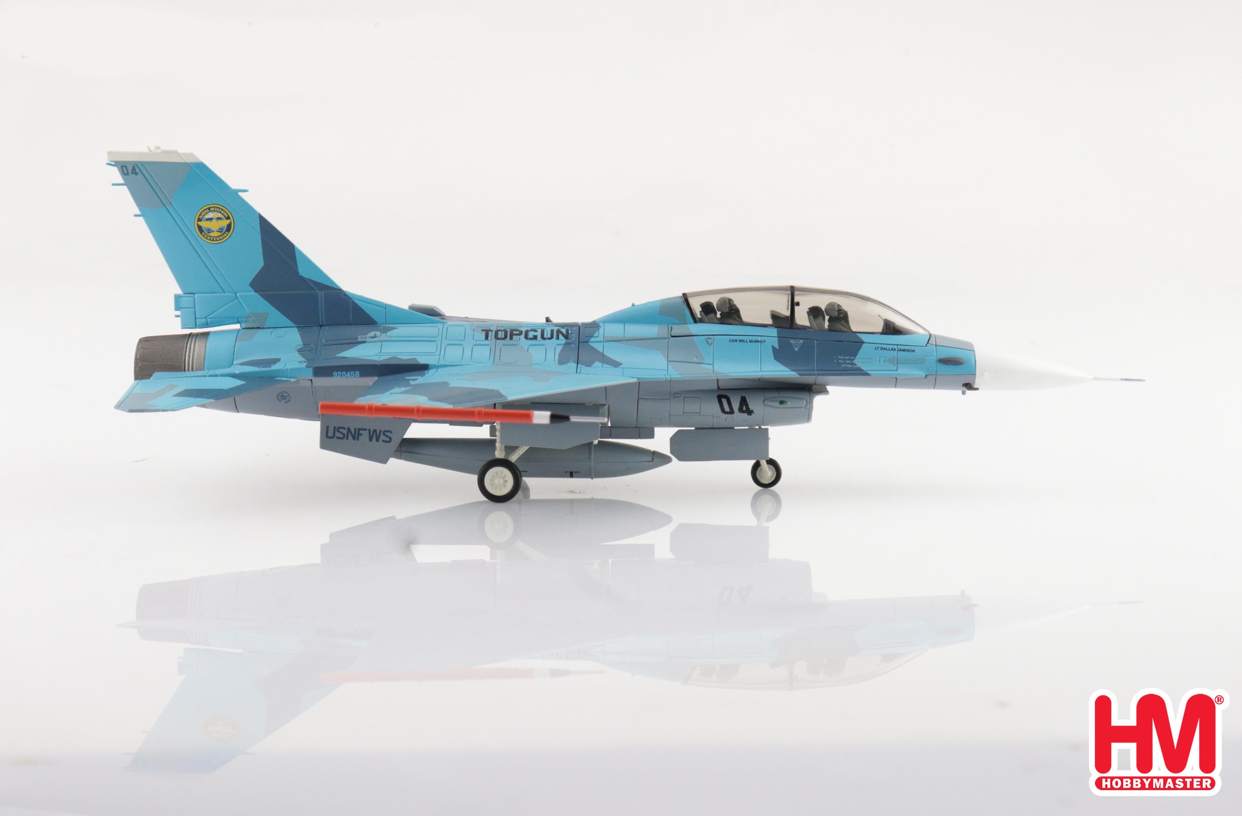 Right Side View Hobby Master F-16B Black 04 1:72 Scale Diecast Model
