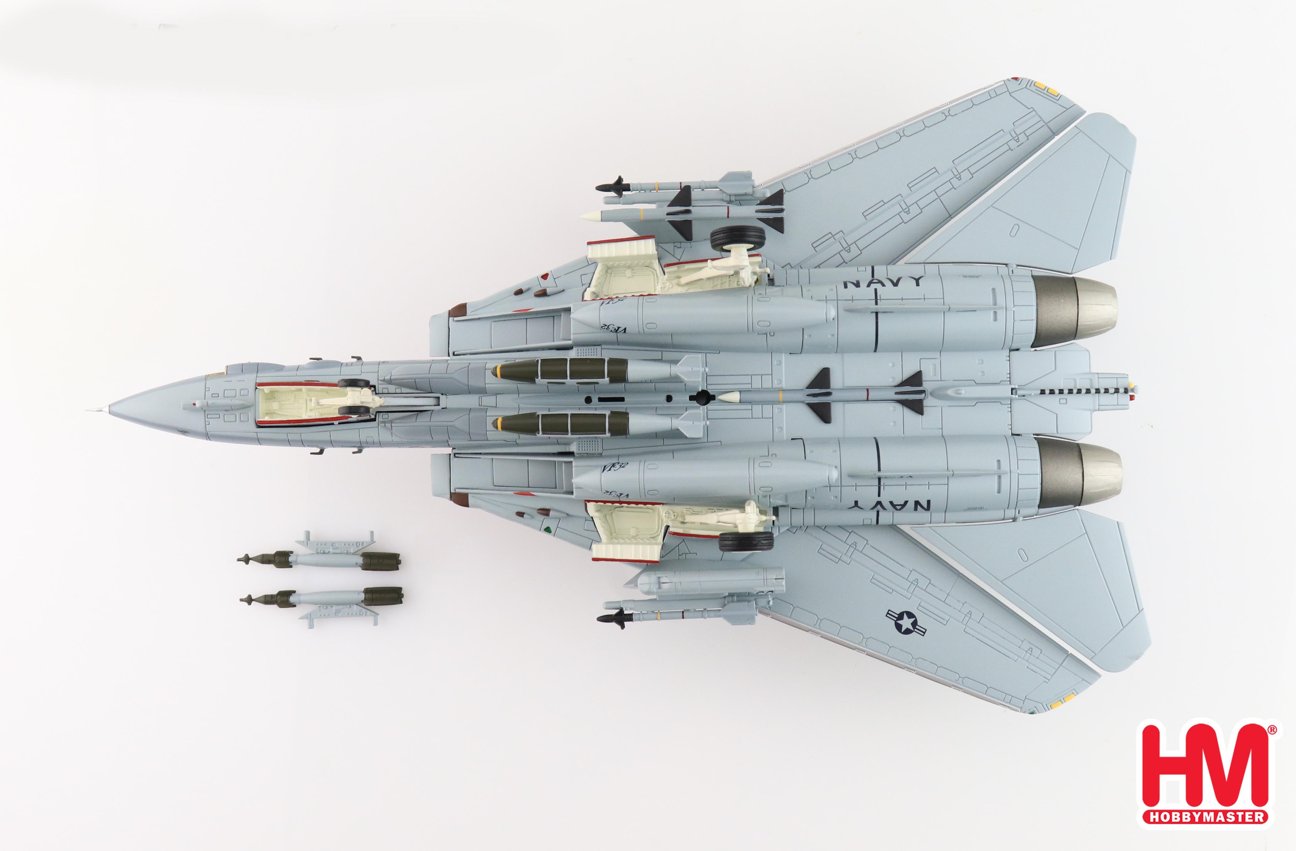Hobby Master F-14B Tomcat (VF-32 Swordsmen 2005) 1:72 Scale Diecast Aircraft Model Bottom View