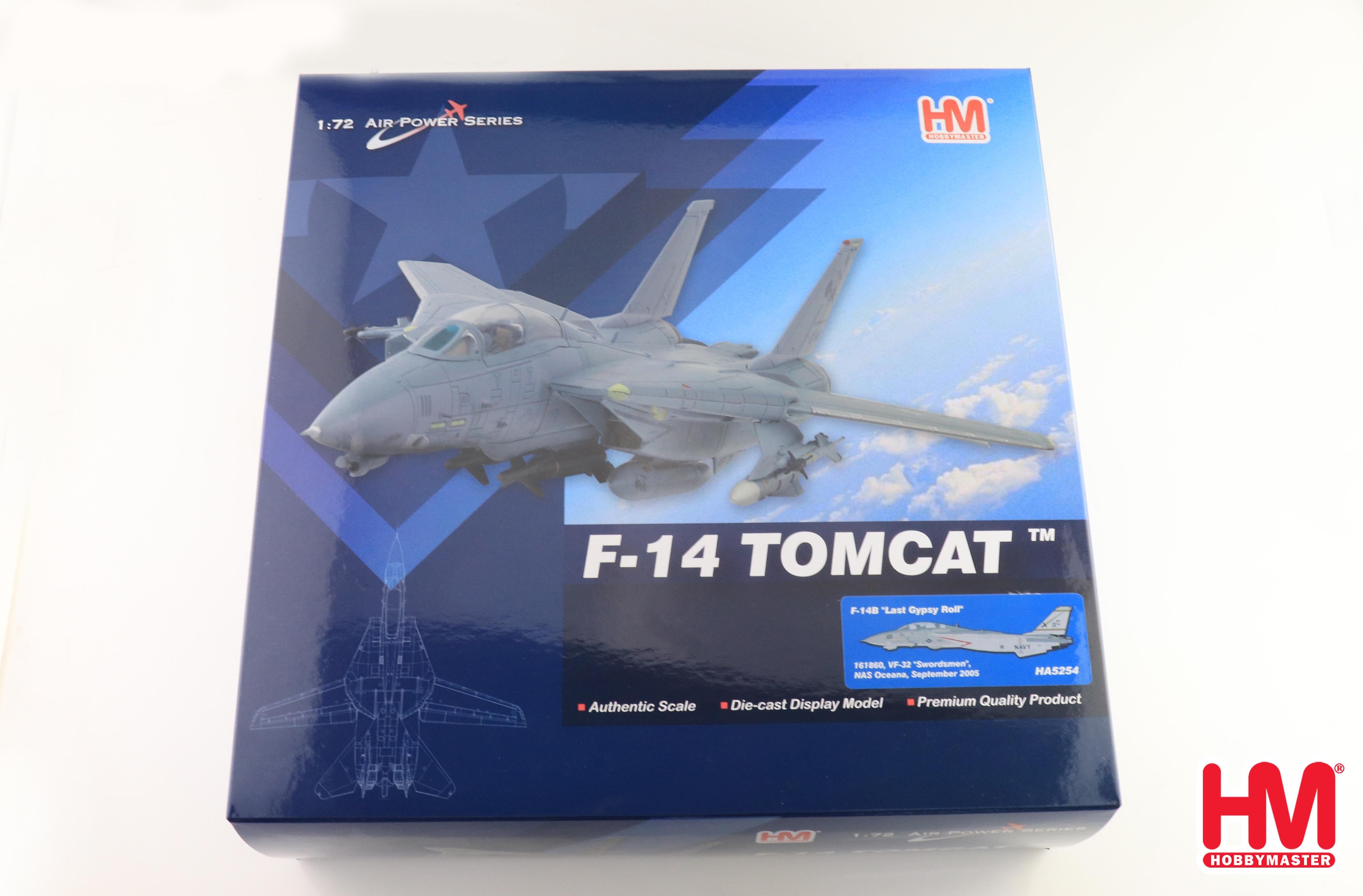 Hobby Master F-14B Tomcat 1:72 Scale Diecast Model Packaging