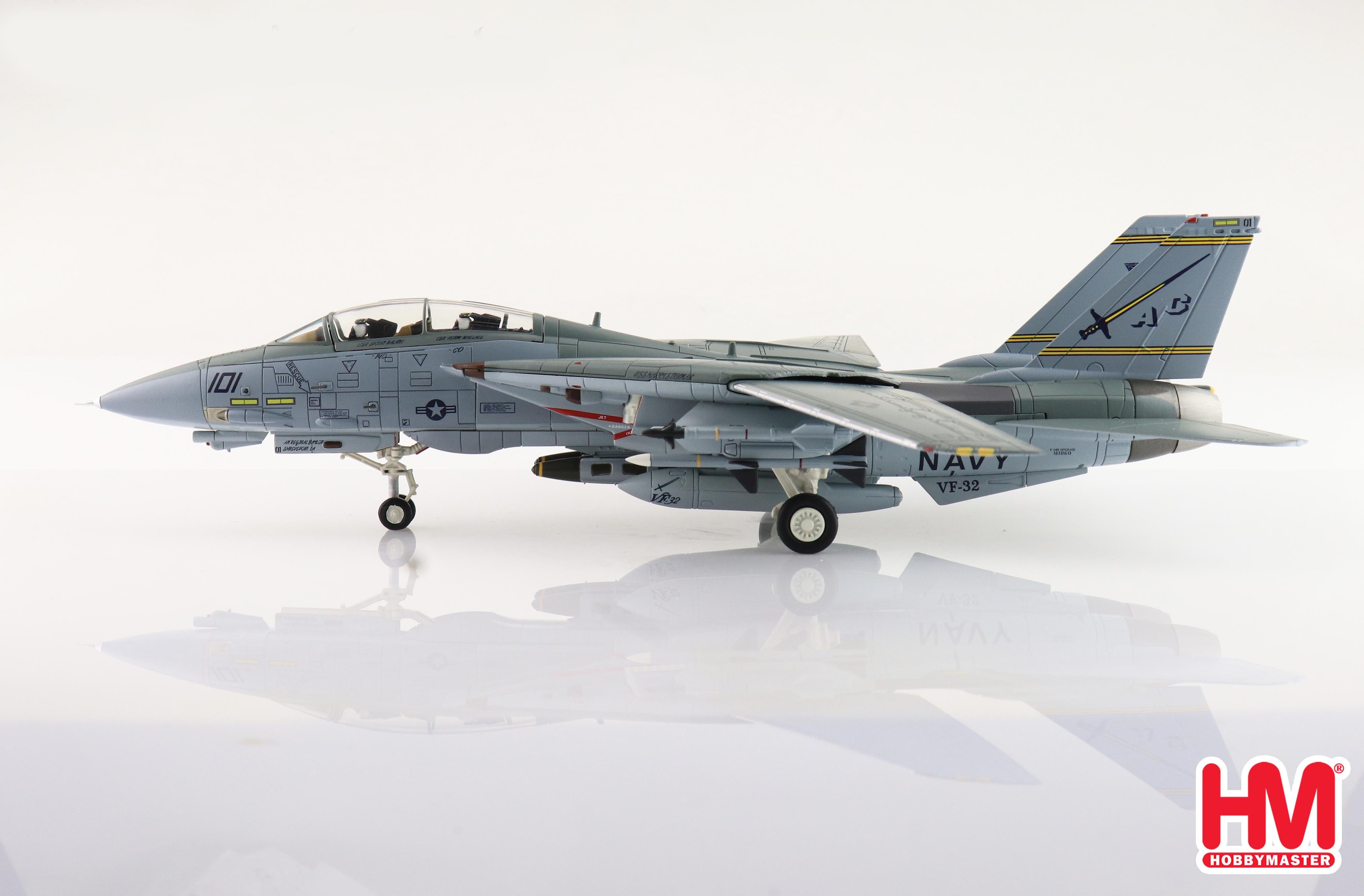 Left Side View Hobby Master F-14B Tomcat VF-32 1:72 Scale Diecast Model