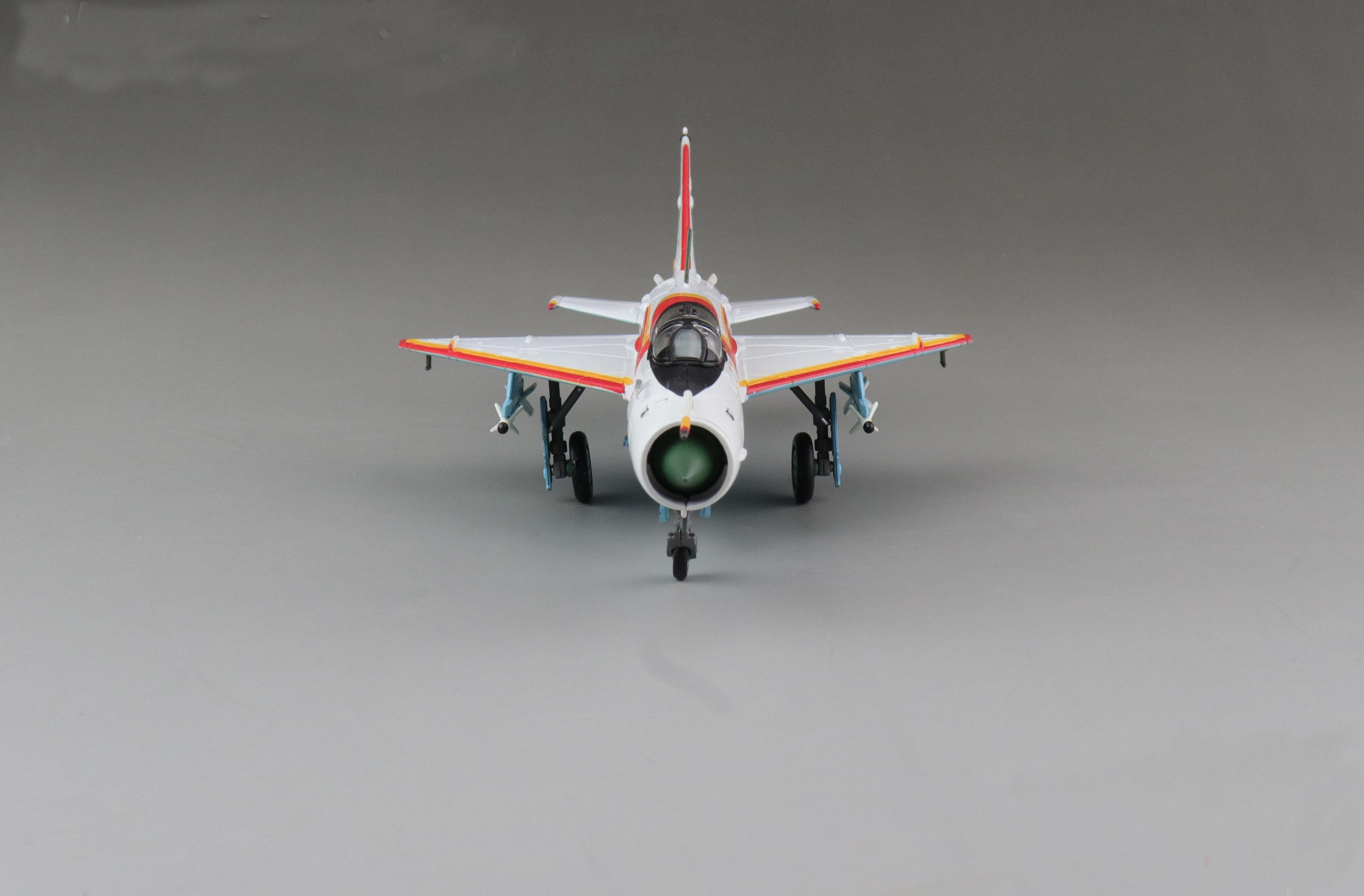 Hobby Master MiG-21SPS White Shark 22+02 1:72 Scale Diecast Aircraft Model Front View