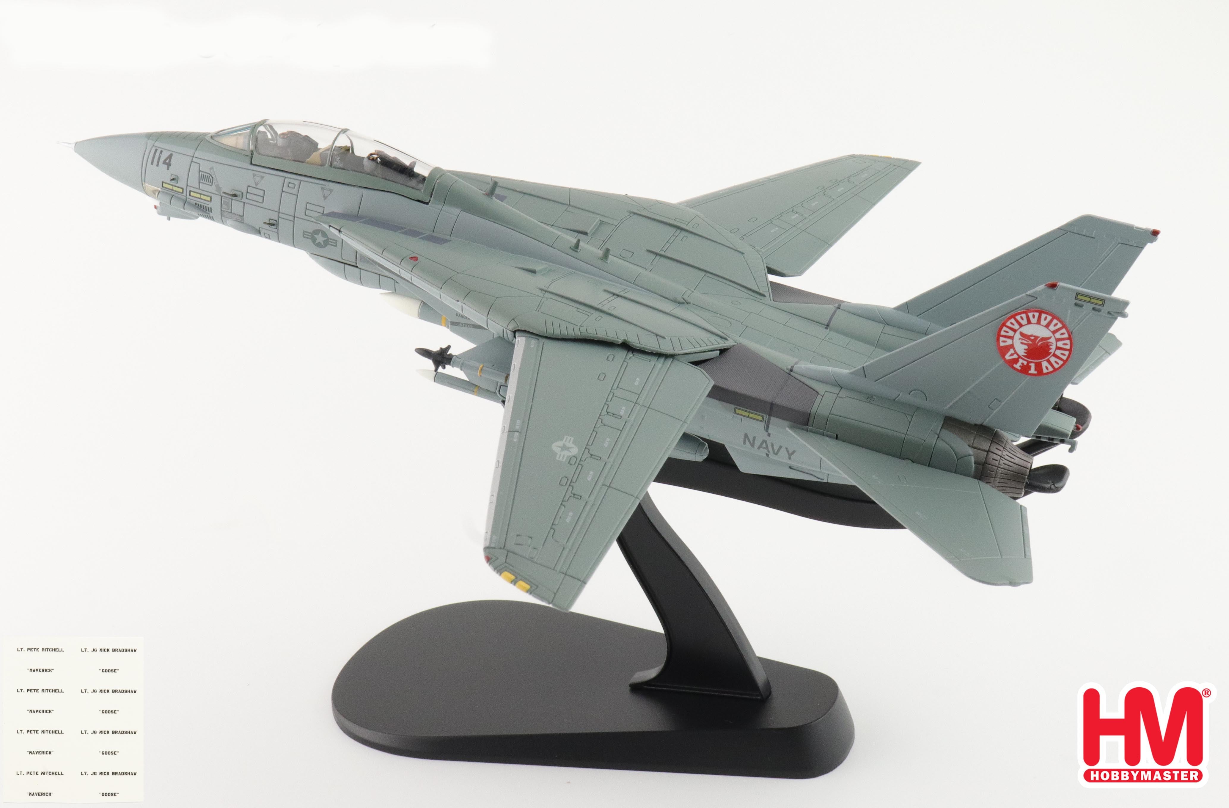 Hobby Master HA5260 F-14A Tomcat displayed on included black flight stand