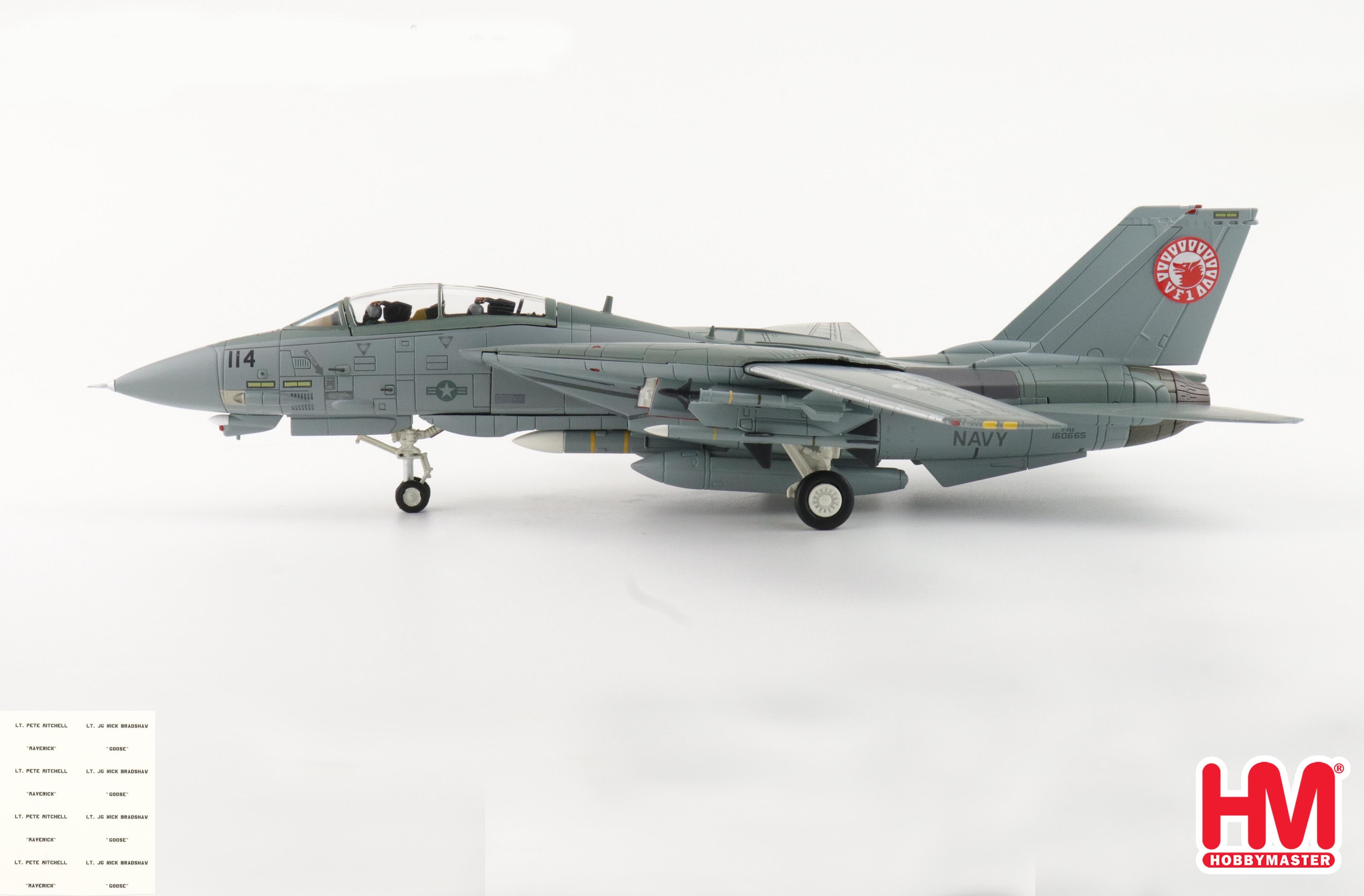 Left profile view of Hobby Master F-14A Tomcat BuNo 160665 VF-1 Wolfpack