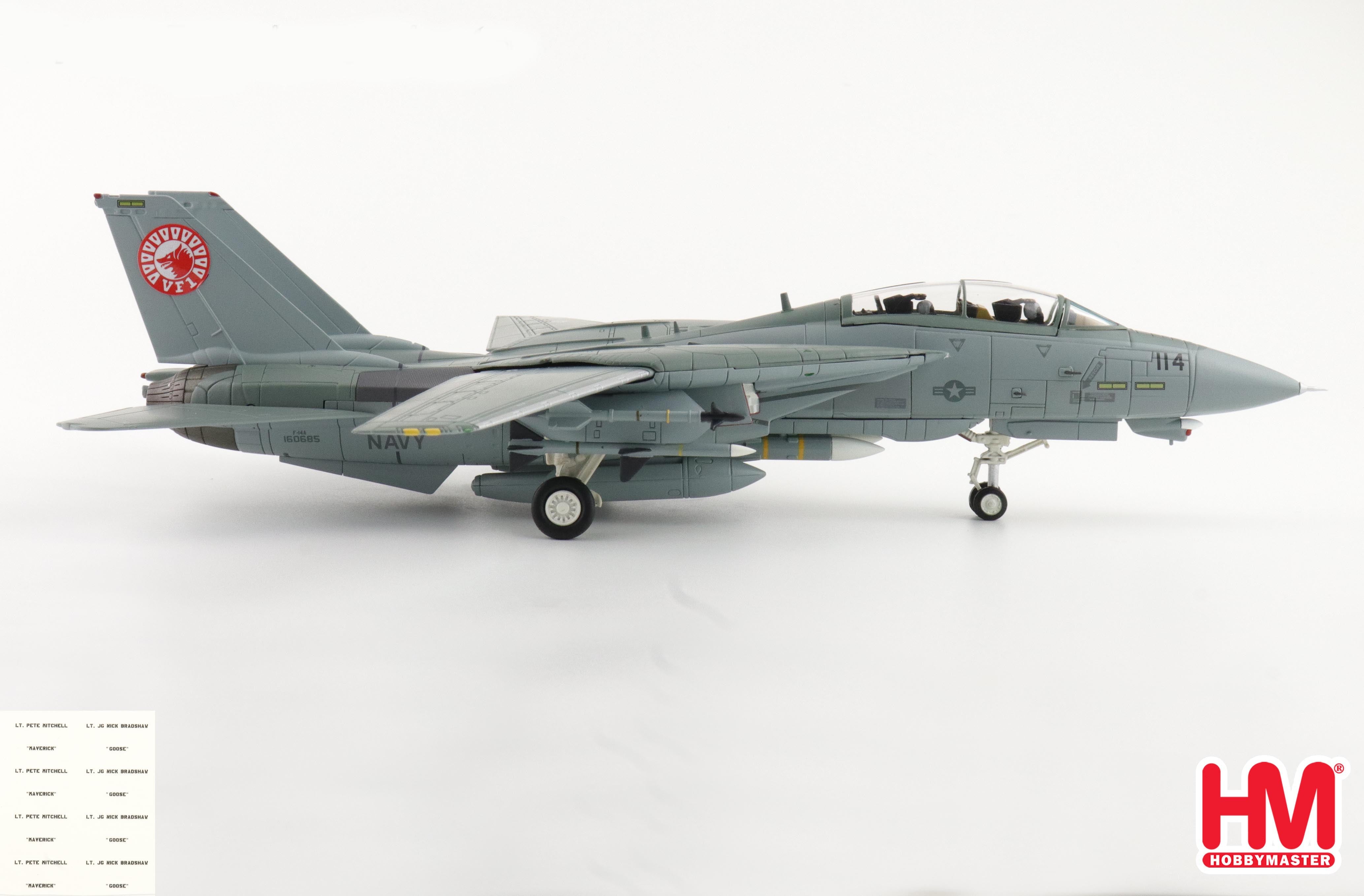Right side profile of 1/72 scale F-14A Tomcat Maverick and Goose movie model