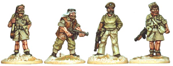 Second World War British SAS /Long Range Desert Group, 28 mm Scale Model Metallic Figures
