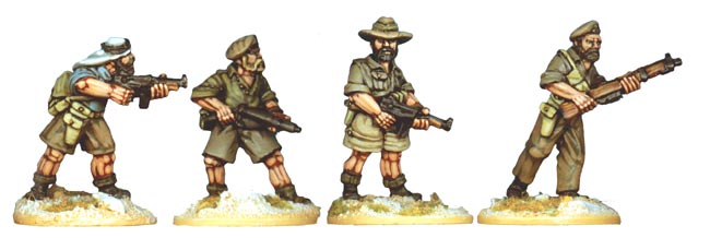 Second World War British SAS /Long Range Desert Group III, 28 mm Scale Model Metallic Figures