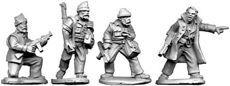 Second World War British SAS Saboteurs, 28 mm Scale Model Metallic Figures