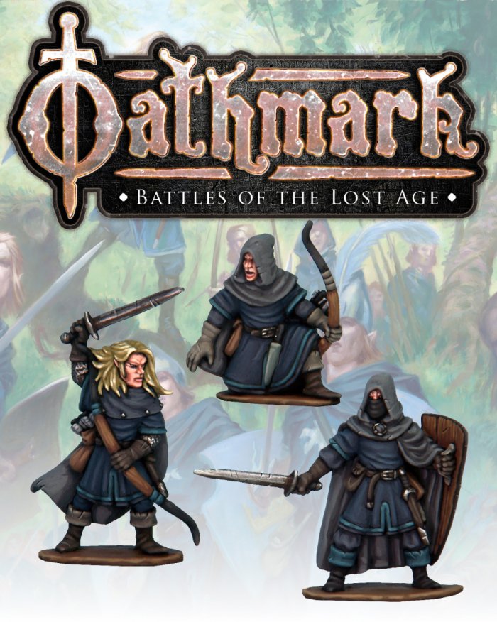 Oathmark Elf Light Infantry Champions, 28 mm Scale Metal Figures
