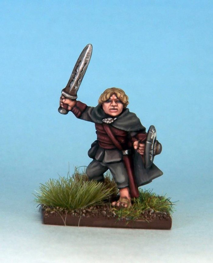 Oathmark Halfling Champion, 28 mm Scale Model Metallic Figure