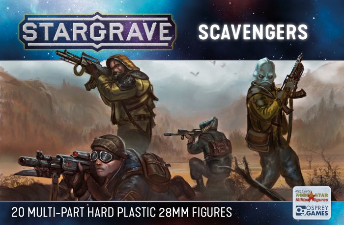 Stargrave Scavengers, 28 mm Scale Model Plastic Figures