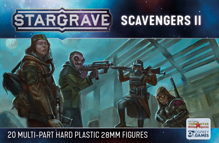Stargrave Scavengers II, 28 mm Scale Model Plastic Figures