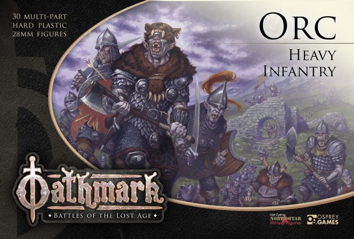 Oathmark Orc Heavy Infantry, 28 mm Scale Model Plastic Figures