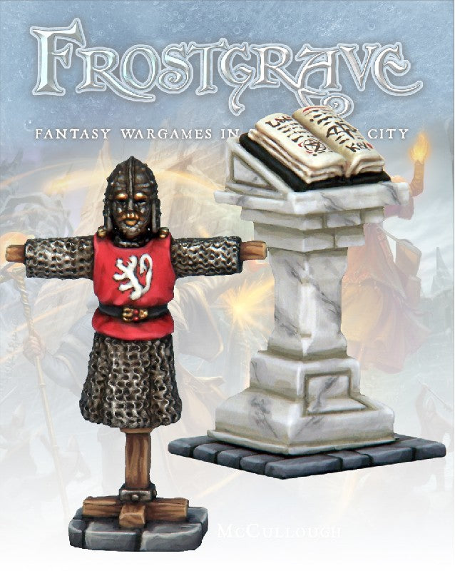 Frostgrave Armour Rack and Lectern, 28 mm Scale Model Metal Figures