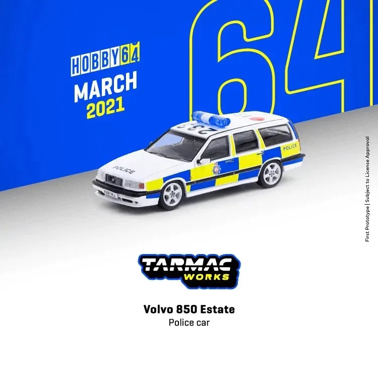 Volvo 850 Estate, Greater Manchester Police UK, 1:64 Scale Diecast Car