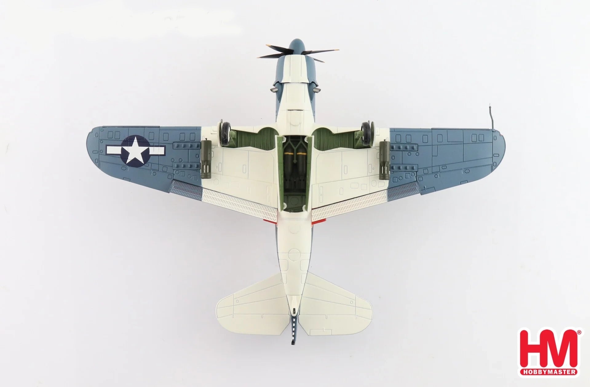 Curtiss SB2C Helldiver VB-83 USS Essex April 1945, 1/72 Scale Diecast Model Bottom View