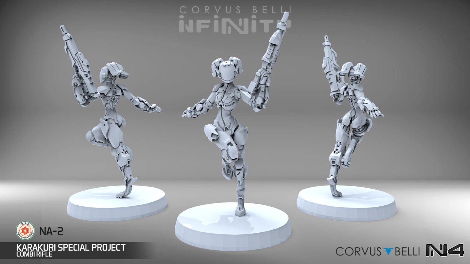 Infinity NA2-JSA Karakuri Special Project Miniature Game Figures Rendering