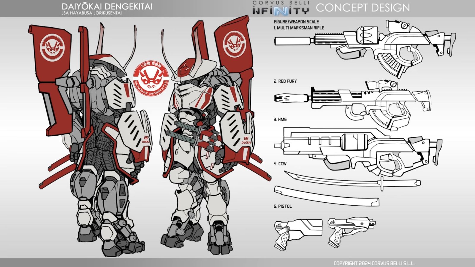 Corvus Belli Infinity JSA Daiyokai Concept Design