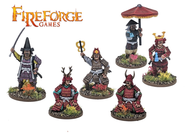Painted Samurai Commanders Fireforge Games Samurai Command 28mm Miniatures 