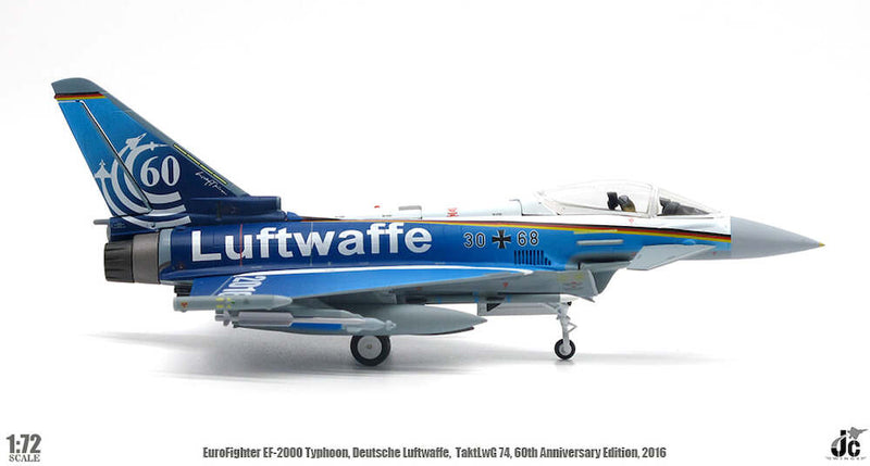 Eurofighter EF2000 Typhoon Luftwaffe TaktLwG 74 60th Anniversary 2016, 1:72 Scale Diecast Model Right Side View