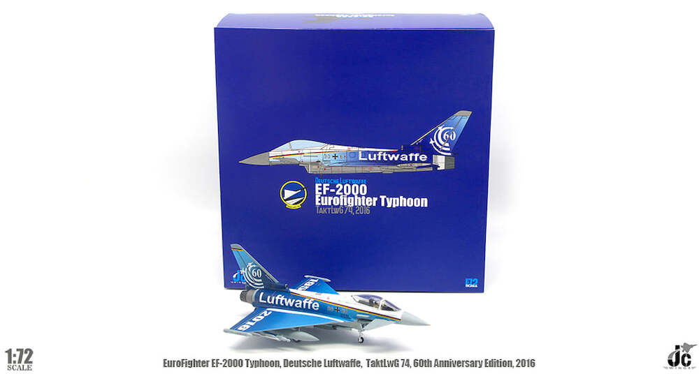 Eurofighter EF2000 Typhoon Luftwaffe TaktLwG 74 60th Anniversary 2016, 1:72 Scale Diecast Model