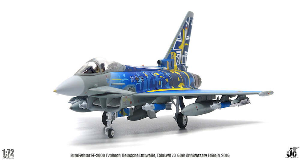 Eurofighter EF2000 Typhoon Luftwaffe TaktLwG 73 “Steinhoff” 60th Anniversary 2019, 1:72 Scale Diecast Model Left Front View