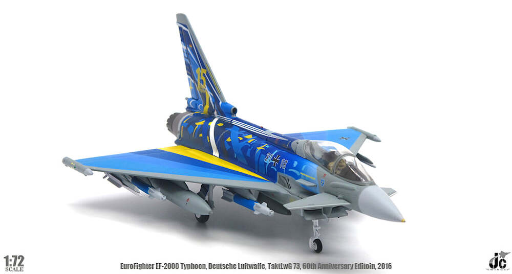 Eurofighter EF2000 Typhoon Luftwaffe TaktLwG 73 “Steinhoff” 60th Anniversary 2019, 1:72 Scale Diecast Model Right Front View