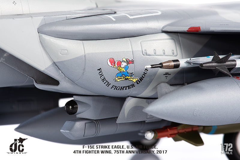 McDonnell Douglas F-15E Strike Eagle 4th Fighter Wing 2017, 1:72 Scale Diecast Model Weapons Close Up