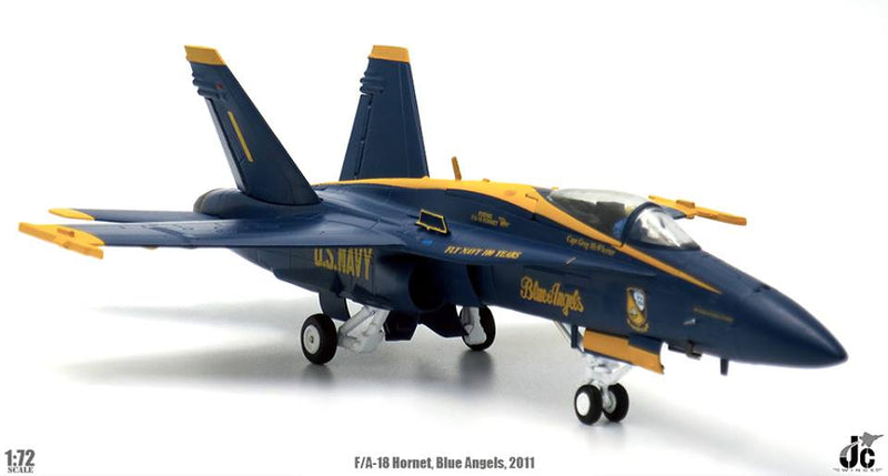 Boeing F/A-18 Hornet, Blue Angels No. 1, 2011, 1:72 Scale Diecast Model Right Front View