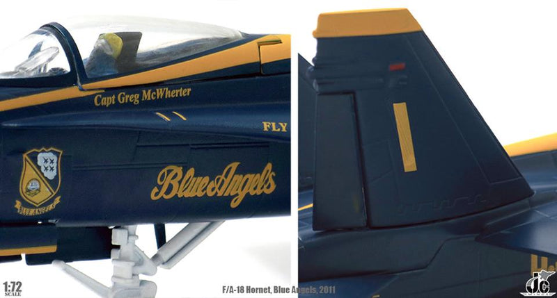 Boeing F/A-18 Hornet, Blue Angels No. 1, 2011, 1:72 Scale Diecast Model Close Ups