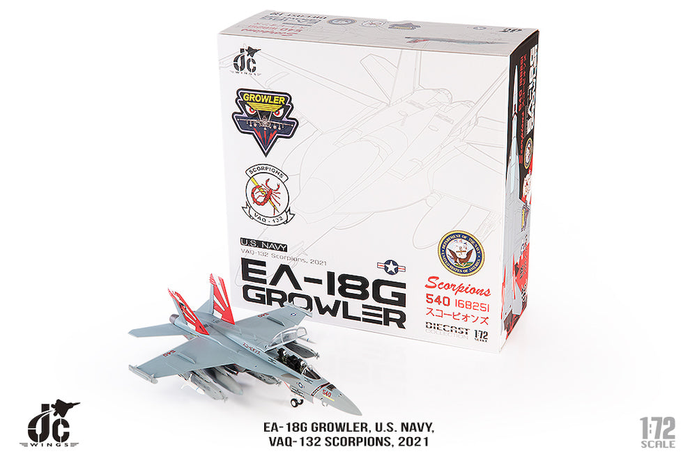 Boeing EA-18G Growler VAQ-132 “Scorpions” 2021, 1:72 Scale Diecast Model