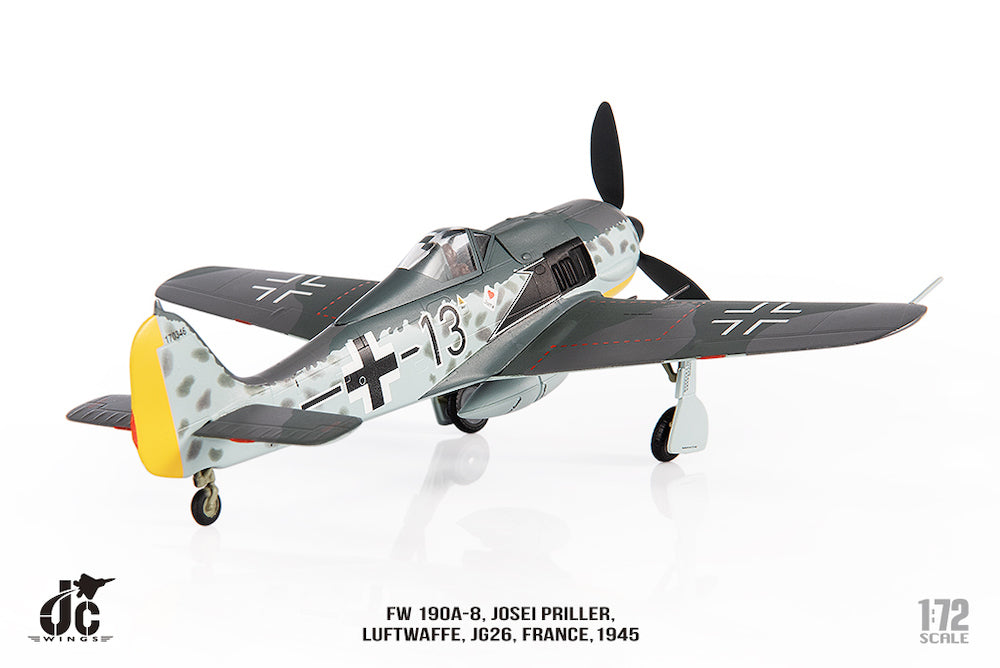 Focke-Wulf Fw 190A-8 JG26 “Black 13”, France 1945 1:72 Scale Diecast Model Right Rear View