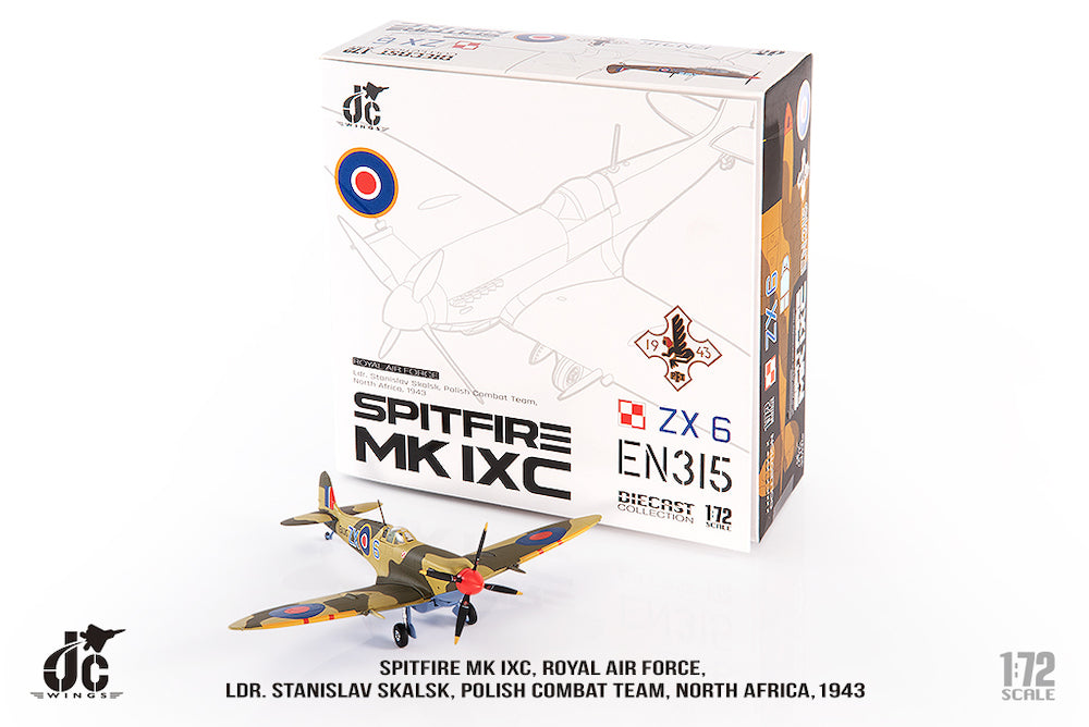 Supermarine Spitfire Mk IXc Royal Air Force Polish Combat Team North Africa 1943, 1:72 Scale Diecast Model