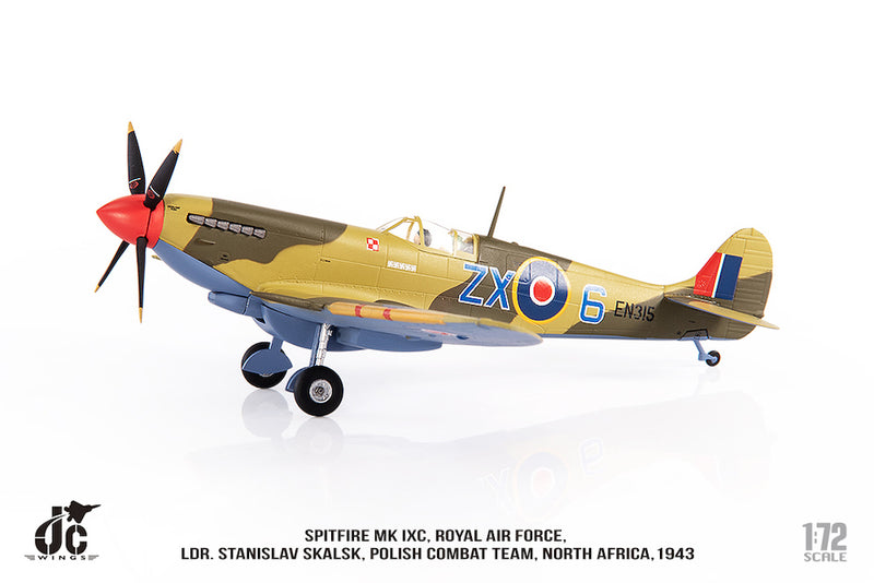 Supermarine Spitfire Mk IXc Royal Air Force Polish Combat Team North Africa 1943, 1:72 Scale Diecast Model Left Side View