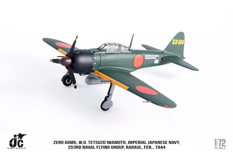 Mitsubishi A6M5 Zero Imperial Japanese Navy, 253rd Naval Flying Group, 1944 1:72 Scale Diecast Model Left Front View