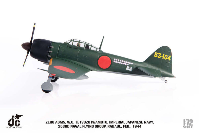 Mitsubishi A6M5 Zero Imperial Japanese Navy, 253rd Naval Flying Group, 1944 1:72 Scale Diecast Model Left Side View