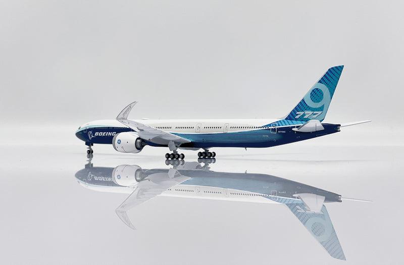 Boeing 777-9X House Livery “Folded Wingtip Version” (N779XX) 1:400 Scale Model Left Rear View