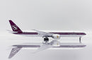 Boeing 777-300ER Qatar Airways “Retro Livery” (A7-BAC) Flaps Down, 1:400 Scale Diecast Model Right Side View
