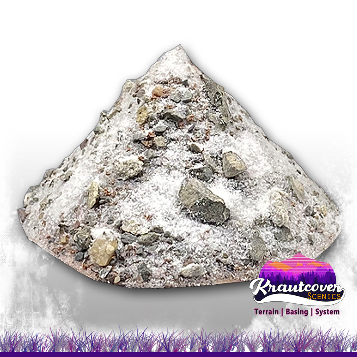 Close Up View Of Snowy Highland Pass Rocky Snow Groundcover Texture