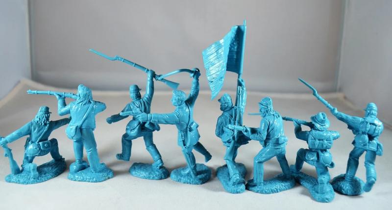 American Civil War Union Soldiers 1/32 (54 mm) Scale Plastic Figures 8 Poses