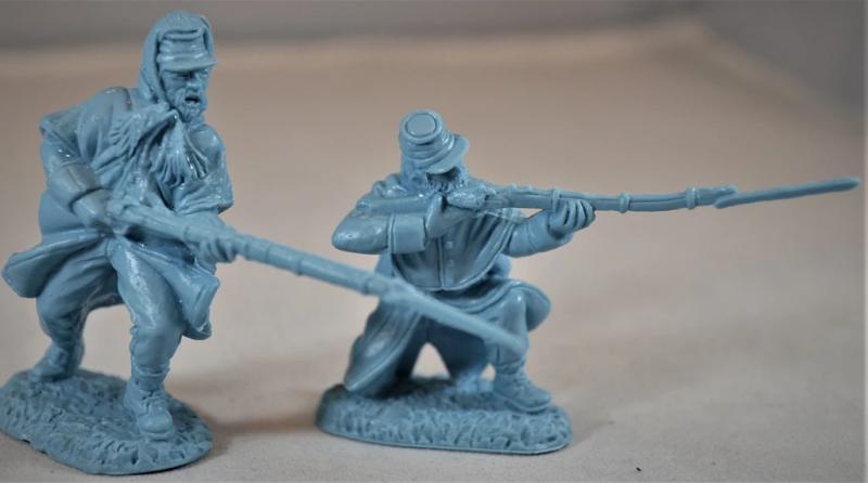 American Civil War Union Infantry in Greatcoats, 1/32 (54 mm) Scale Plastic Figures Close Up