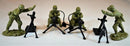 World War II US Infantry “Fire Support”, 1/32 (54 mm) Scale Plastic Figures Mortars & Machine Guns