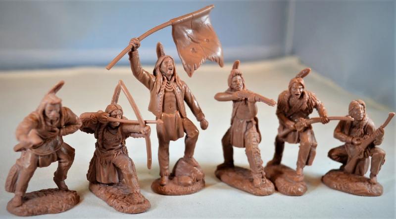 Plains Indian Warriors, 1/32 (54 mm) Scale Plastic Figures 6 Poses