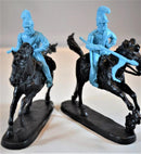 The Alamo Mexican Helmeted Cavalry Lancers, 1/32 (54 mm) Scale Plastic Figures Lancers on Black Horses