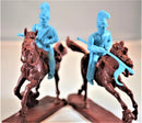 The Alamo Mexican Helmeted Cavalry Lancers, 1/32 (54 mm) Scale Plastic Figures Lancers on Brown Horses