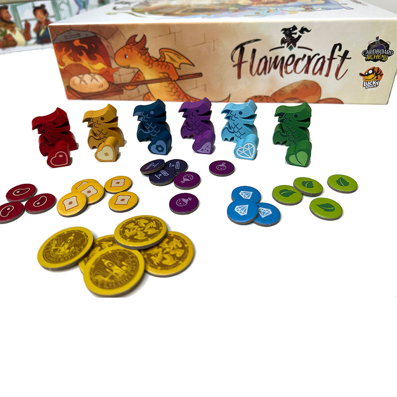 Flamecraft The Board Game Wooden Tokens